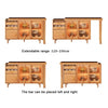 Solid wood sideboard and dining table with storage cabinet