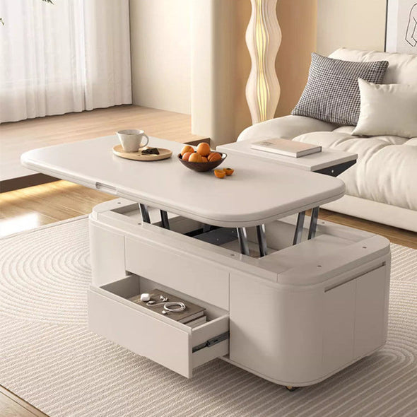 Minimalist Style Lifting Tabletop Multifunctional Coffee Table With Stools