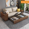 Multifunction Sofa Bed with Gongfu Tea Table Armrest and Underneath Storage