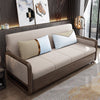 Solid Wood Armrest Sofa Bed With Underneath Storage