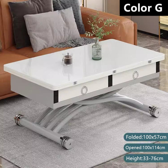 Multifunction Lifting Coffee Table with Drawers