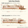 Japandi Solid Wood Curved Sofa