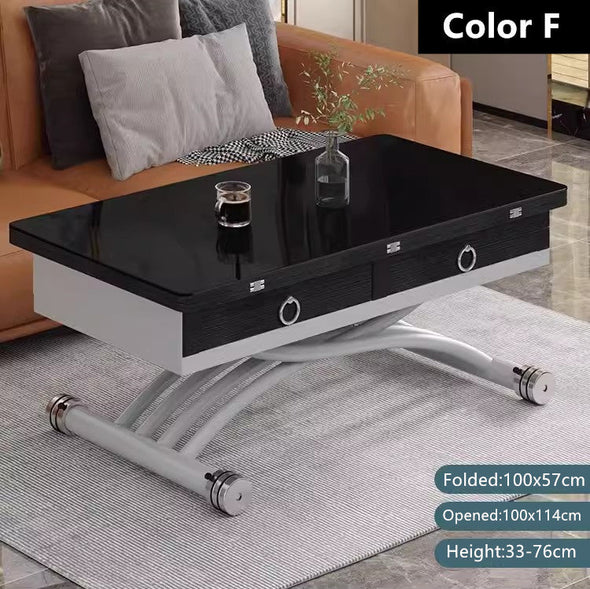 Multifunction Lifting Coffee Table with Drawers