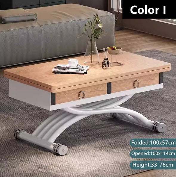 Multifunction Lifting Coffee Table with Drawers