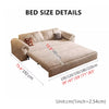 Multifunctional Matte Fabric Sleeper Sofa Bed with Underneath Storage