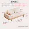 Tatami Pull Out Corduroy Fabric Solid Wood Frame Sofa Bed