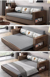 Convertible Sofa Bed and Lounge Chaise Set with Underneath Storage