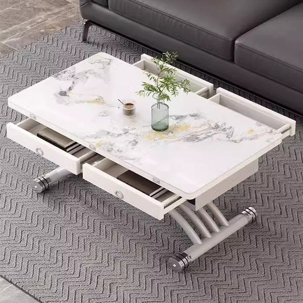 Multifunction Lifting Coffee Table with Drawers