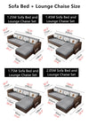 Convertible Sofa Bed and Lounge Chaise Set with Underneath Storage