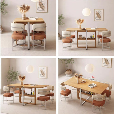 Extendable Tabletop Solid Wood Dining Table