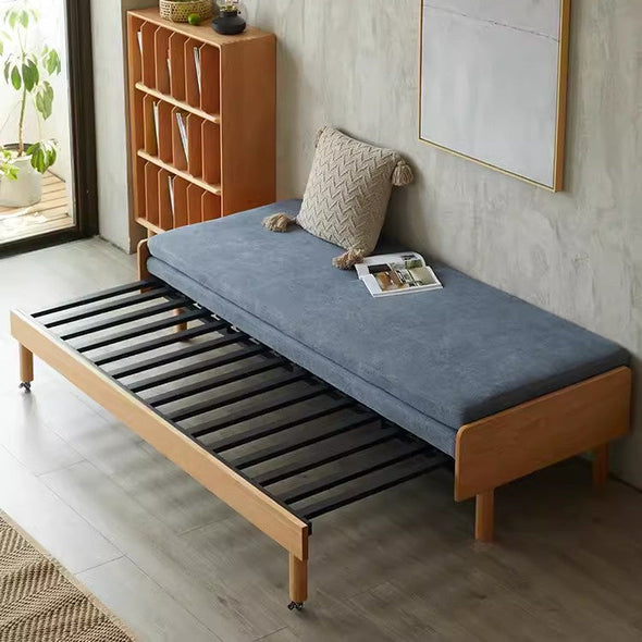 Japandi Pull Out Solid Beech Wood Day Bed