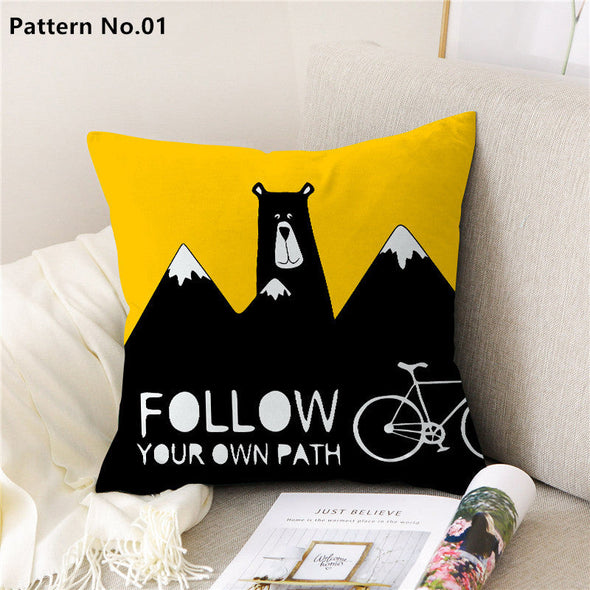 Throw Pillow Case Cushion Cover 18 x 18 inches 45 x 45 cm(Pattern No.01~22)