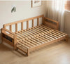 Japandi Beech Solid Wood Sleeper Sofa Bed