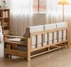 Japandi Beech Solid Wood Sleeper Sofa Bed