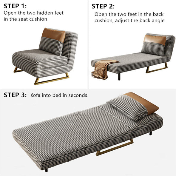 Houndstooth Sleeper Sofa Bed