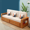 Modern Full Size Sleeper Sofa with Detachable Mattress and Storage Underneath