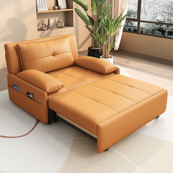 Leathaire Pull Out Sofa Bed with Underneath Storage Drawer