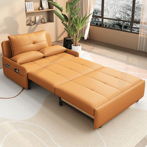 Leathaire Pull Out Sofa Bed with Underneath Storage Drawer