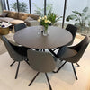 Rotating Extendable Ceramic Top Round Dining Table