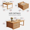 Deformable Combination Coffee Table With 2 Storage Drawers