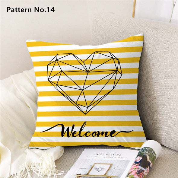 Throw Pillow Case Cushion Cover 18 x 18 inches 45 x 45 cm(Pattern No.01~22)