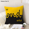 Throw Pillow Case Cushion Cover 18 x 18 inches 45 x 45 cm(Pattern No.01~22)