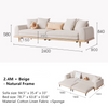 Japandi Minimalism Solid Wood Sofa Bed