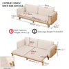 Japandi Solid Wood  Sofa Bed