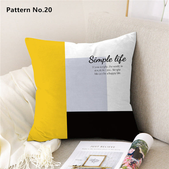 Throw Pillow Case Cushion Cover 18 x 18 inches 45 x 45 cm(Pattern No.01~22)