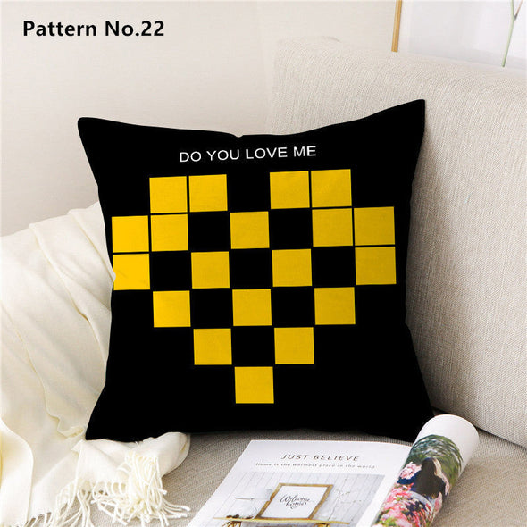 Throw Pillow Case Cushion Cover 18 x 18 inches 45 x 45 cm(Pattern No.01~22)