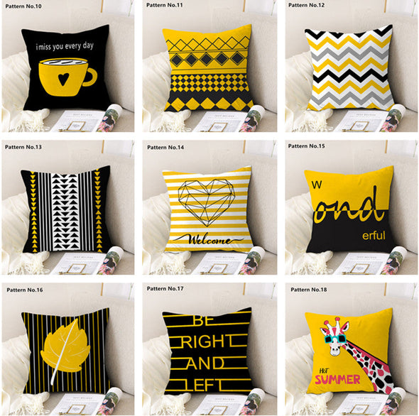 Throw Pillow Case Cushion Cover 18 x 18 inches 45 x 45 cm(Pattern No.01~22)