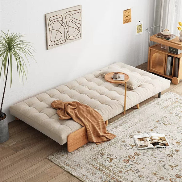 Adjustable Loveseat Sofa Bed with Rotating Armrest Tray