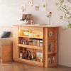 360 Degree Rotating Bar Table with Double Side Storage Cabinet