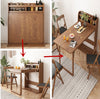 Solid Wood Folding Multifunctional Dining Table for Small Apartments