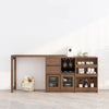 Folding and Expandable Multifunction Dining Table with Hidden Storage Design Cabinet