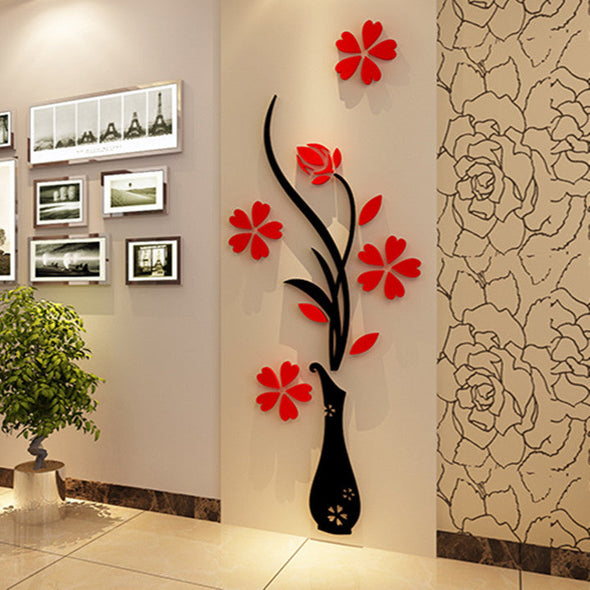 3D Vase Acrylic Wall Murals