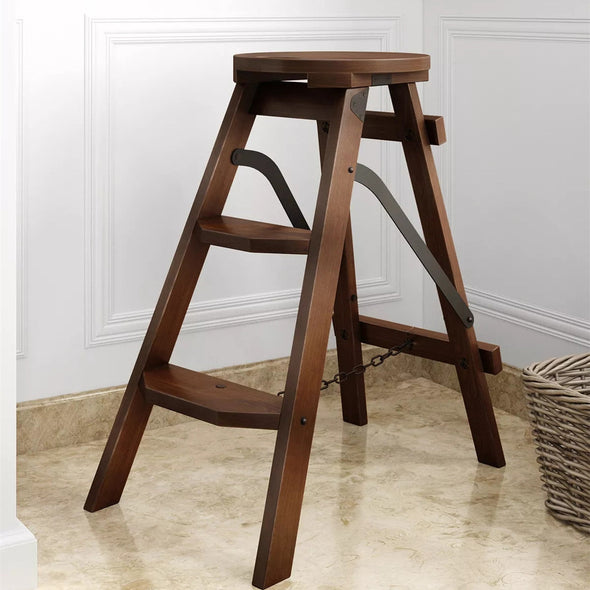 Heavy Load Solid Wood Step Stool For Adults