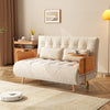 Adjustable Loveseat Sofa Bed with Rotating Armrest Tray