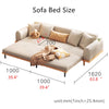 Japandi Minimalism Solid Wood Sofa Bed