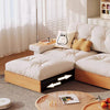 Japandi Pull Out Lounge Chaise and Sofa with Underneath Storage