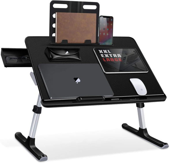 X-Large Foldable and Adjustable Laptop Stand with Storage Drawer