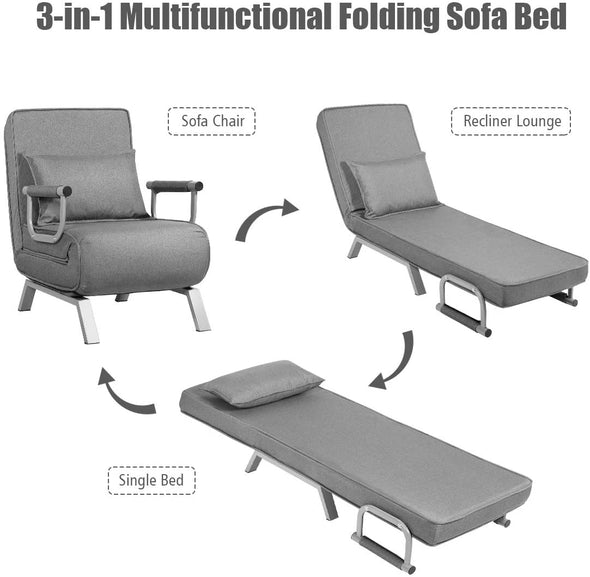 3-In-1 Multifunctional Folding Sofa Bed