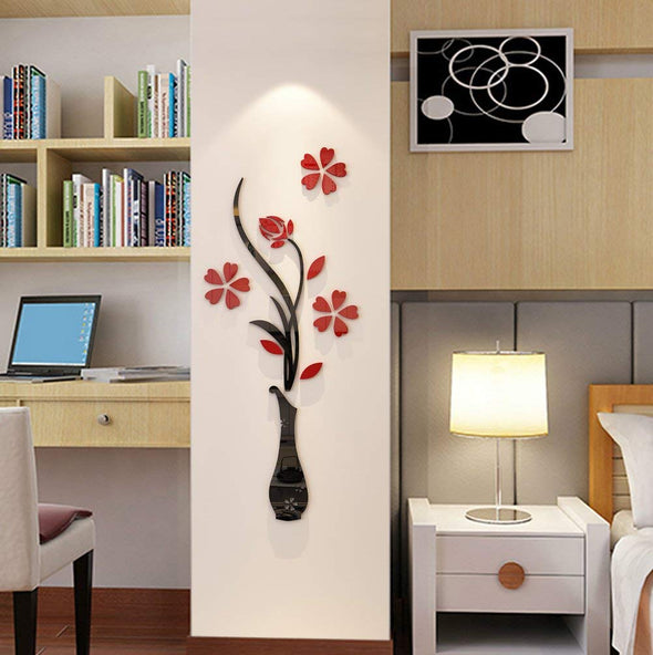 3D Vase Acrylic Wall Murals