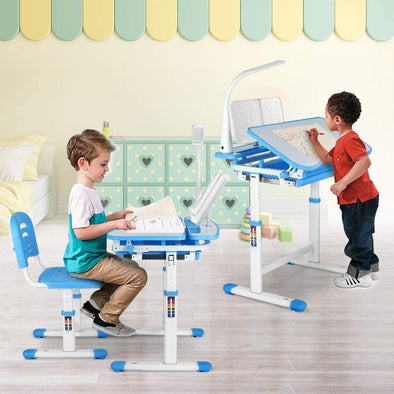 Height and Angle Adjustable Kids Desk and Chair Set