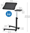 Portable ans Adjustable Height Rolling Laptop Desk with Mouse Pad