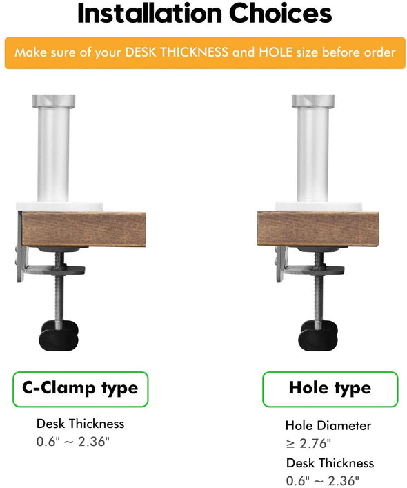 2-in-1 Adjustable Dual Arm Monitor and Laptop Mount