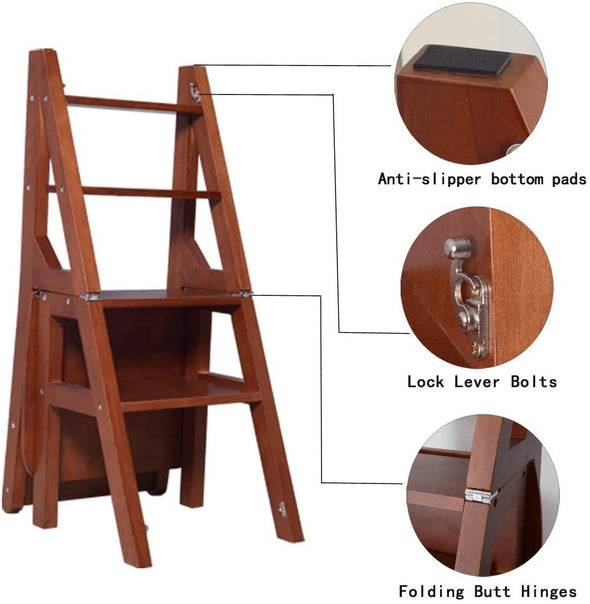 Convertible Ladder Chair Library Kitchen Step Stool