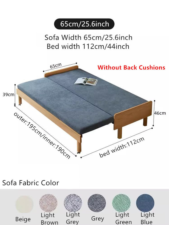 Japandi Pull Out Solid Beech Wood Day Bed