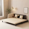 Pull Out Sofa Bed with Backrest and Single Armrest-smoky color