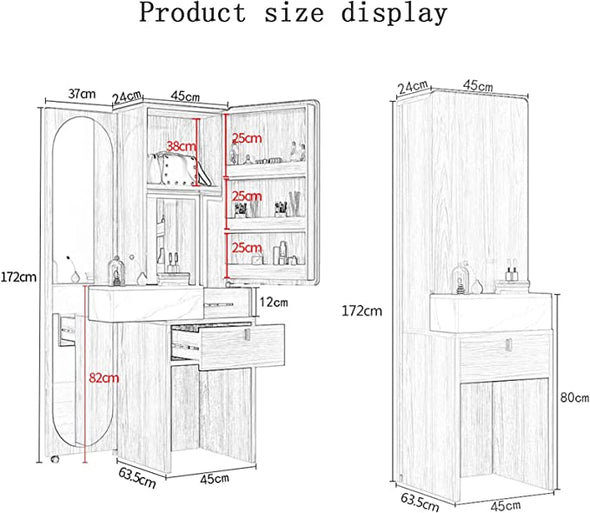 space saving vanity table